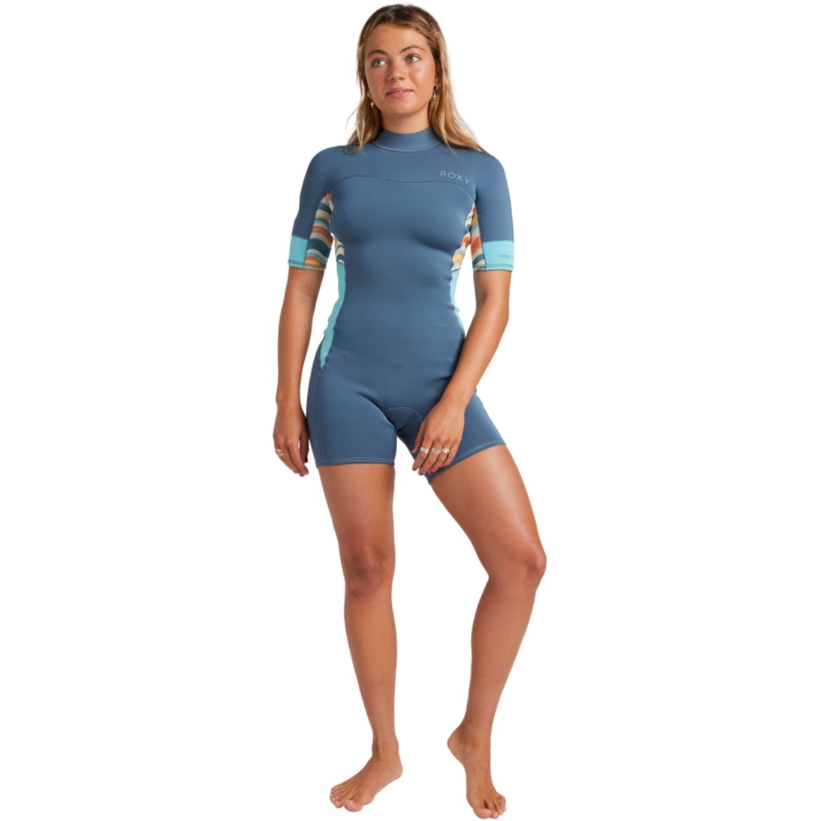 2025 Roxy Womens Swell Series 2mm Back Zip Shorty Wetsuit ERJW503027 - Starglazer